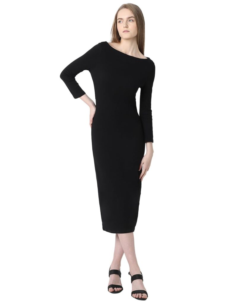 Women's Cotton Bodycon Midi Dress