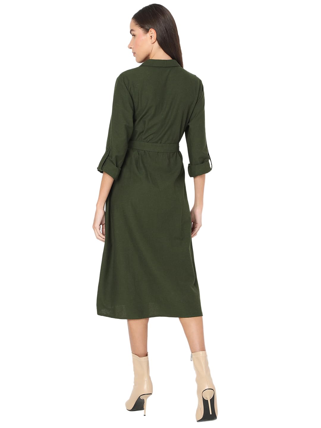 Women's Rayon Shirt Midi Dress - Image 4