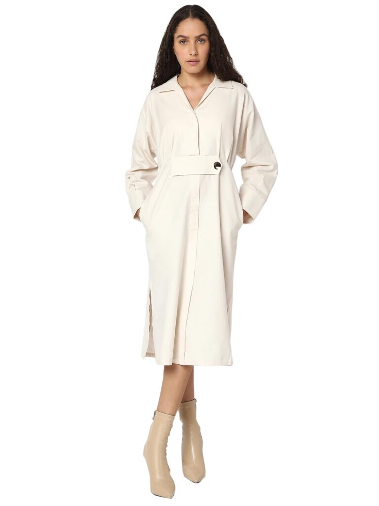 Women's Cotton A-Line Midi Dress