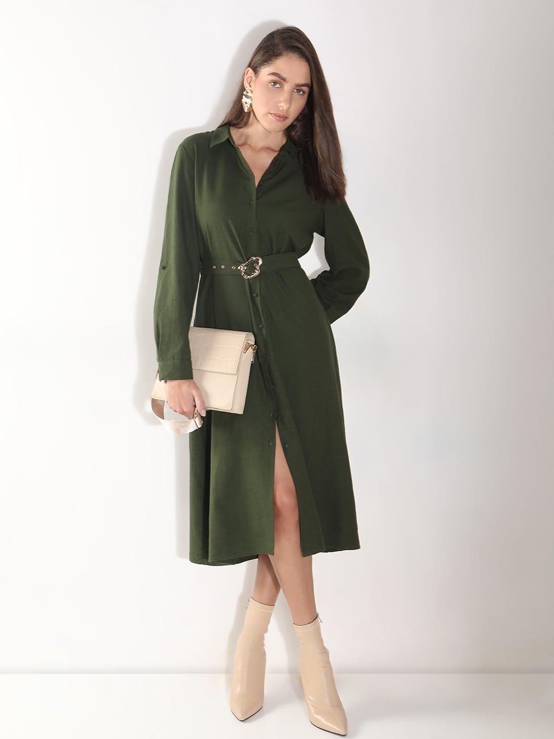 Women's Rayon Shirt Midi Dress - Image 2