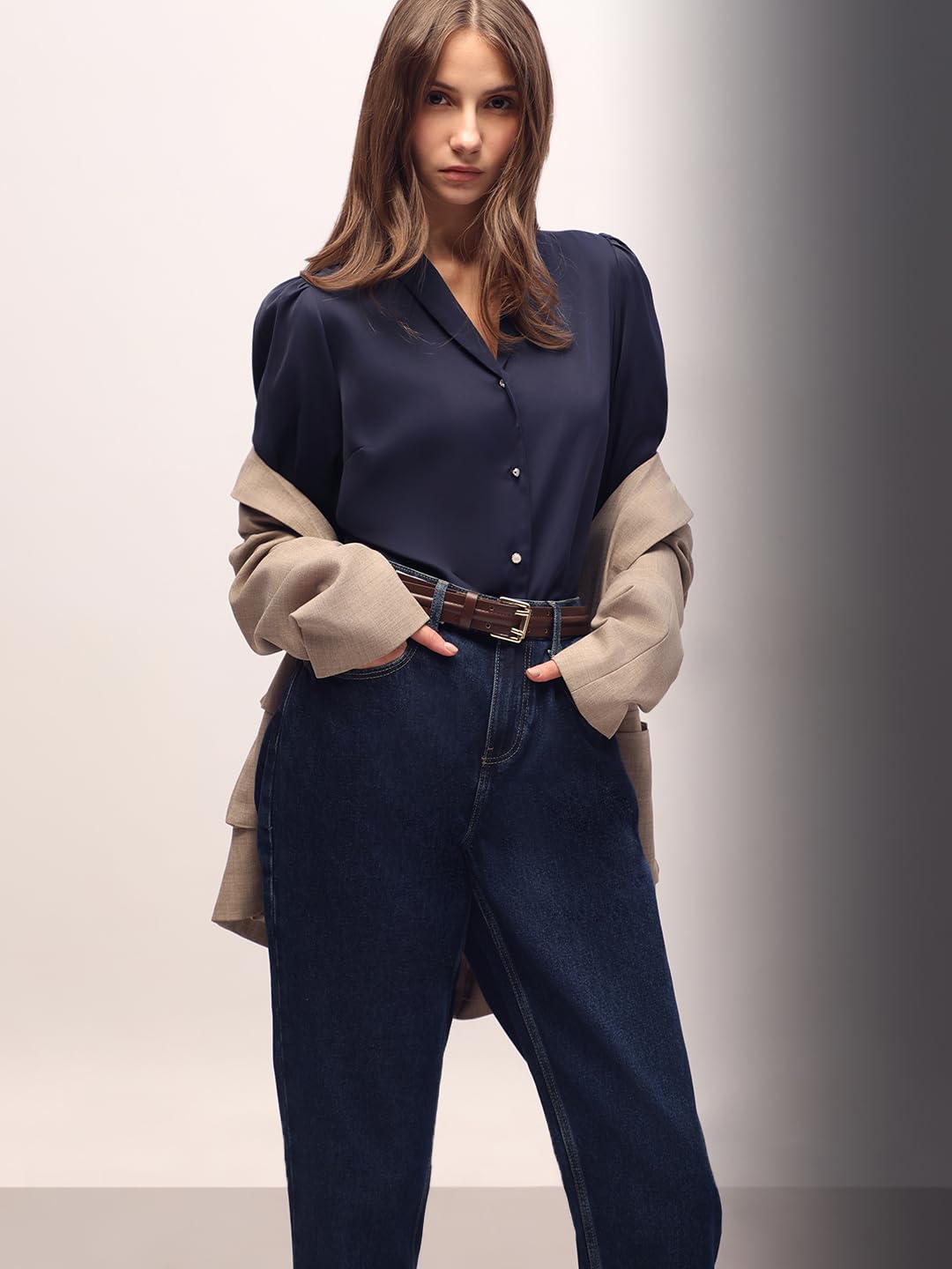 Women's Solid Regular Fit Shirt - Image 16